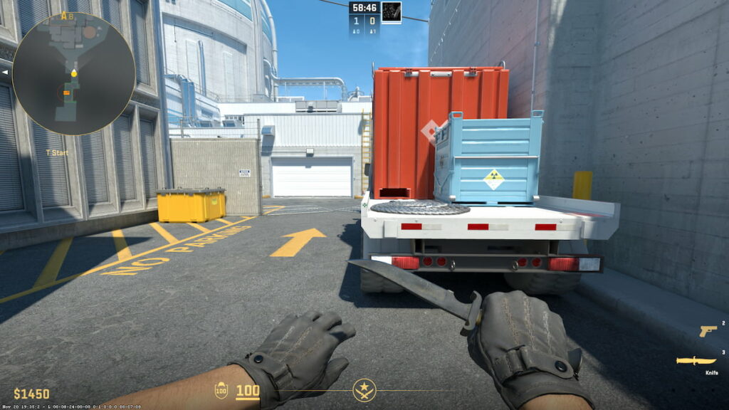 Image of a T spawn on the map Nuke in CS2