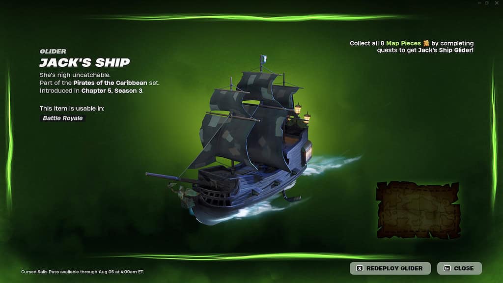 Fortnite Cursed Sails Jack's Ship