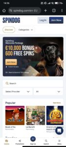 Spindog bonus amerikaanse goksite