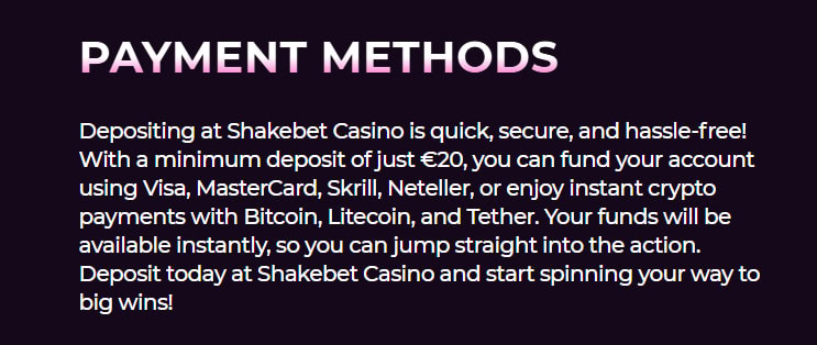Shakebet Casino review & ervaringen 2026