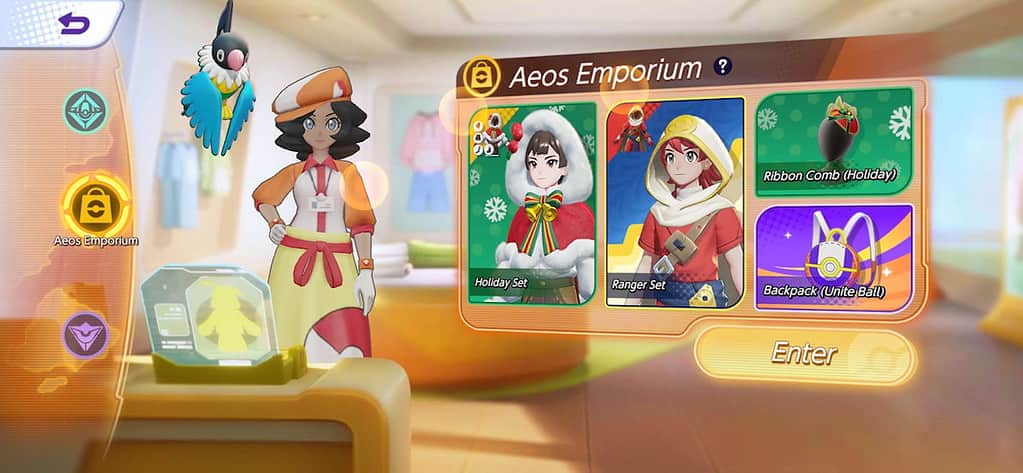 Image showing the Aeos Emporium Shop in Pokemon Unite