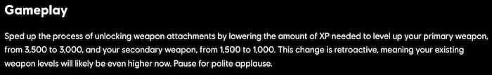 A detail from the latest XDefiant patch notes