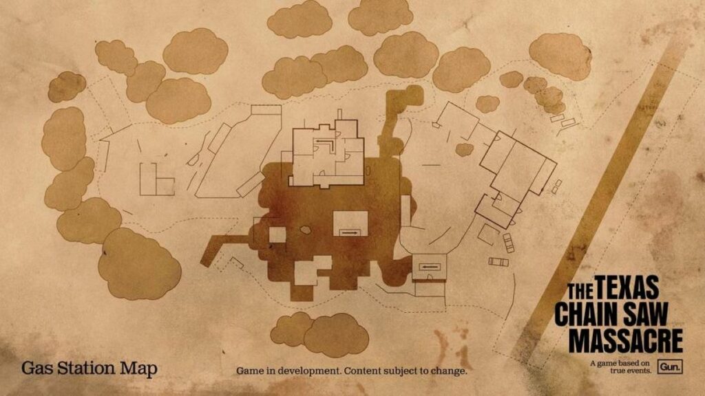 Gas Station map in Texas Chain Saw Massacre