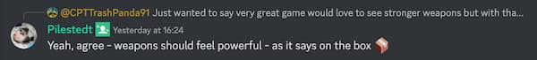 Helldivers 2 CCO agrees the weapons should be more powerful.