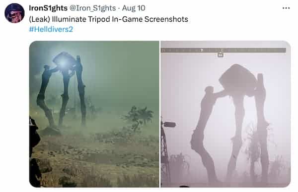 Leaks show a first look at the Illuminate Sentinels in Helldivers 2