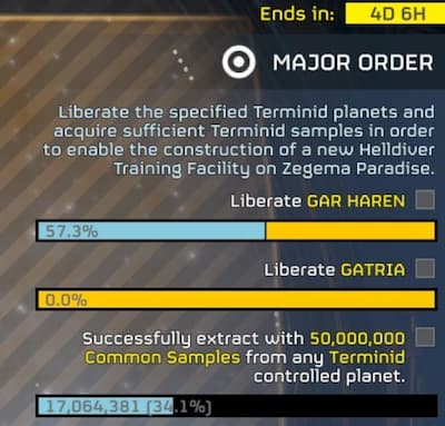Major Order in Helldivers 2.
