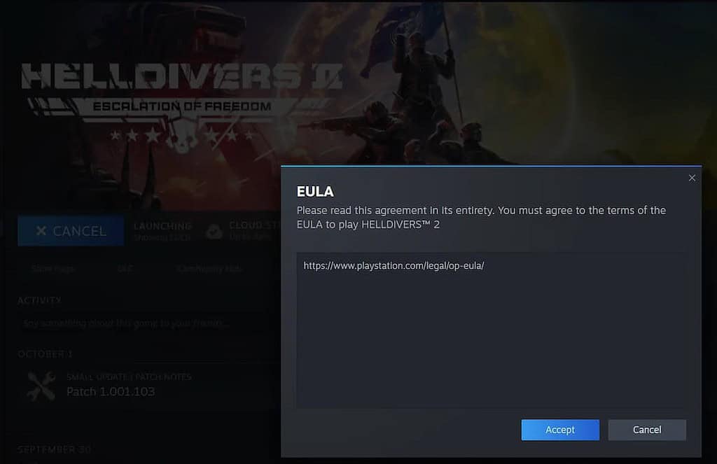 Sony caused another controversy by updating the Helldivers 2 EULA