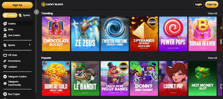 Chicken road game gambling style games available on Lucky Block casino