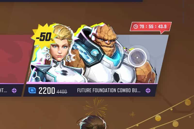 The Invisible Woman and the Thing Bundle with a FOMO inducing timer in Marvel Rivals.