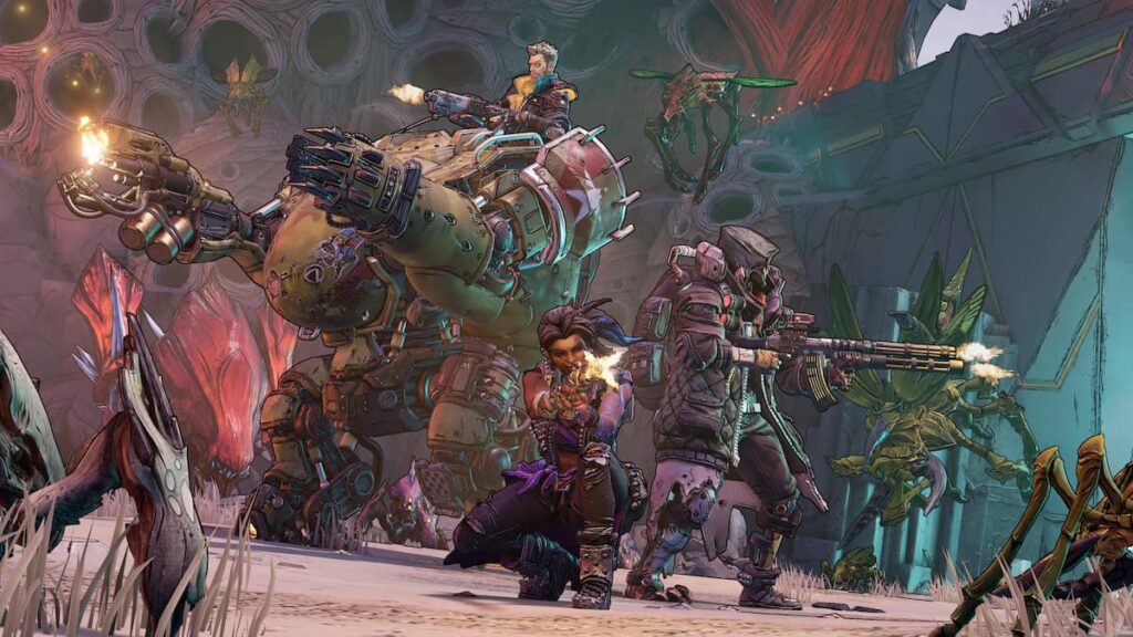 Screenshot of characters in Borderlands 3