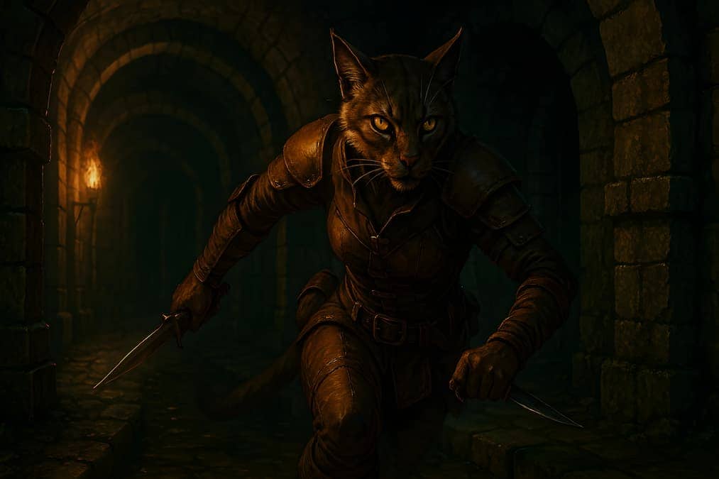 Khajit loading screen in the Oblivion Remaster loading screen mod.