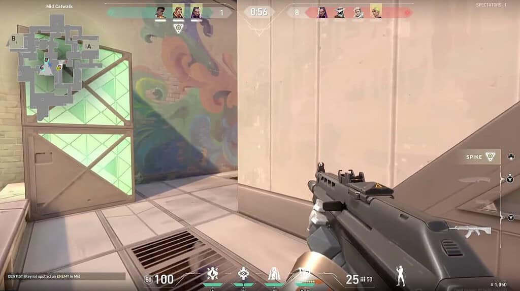 Valorant player stuttering while going around the corner might be a bug.